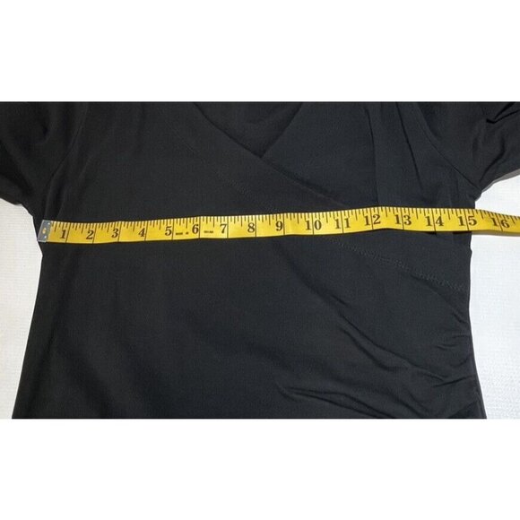 Soft Surroundings Womens Dress Wear Anywhere Size XS Black Surplice Faux Wrap - Picture 7 of 10